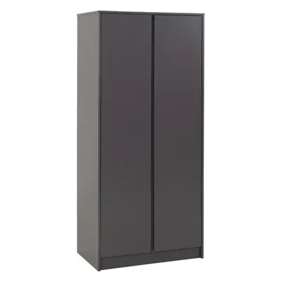 Malvern Door Wardrobe in Grey Finish Hanging Rail and Shelf