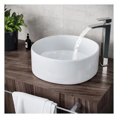 Etive 410mm Clokaroom Round Stand Alone Counter Top Basin Sink Bowl