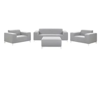 Sofa Set with Table ROVIGO Light Grey