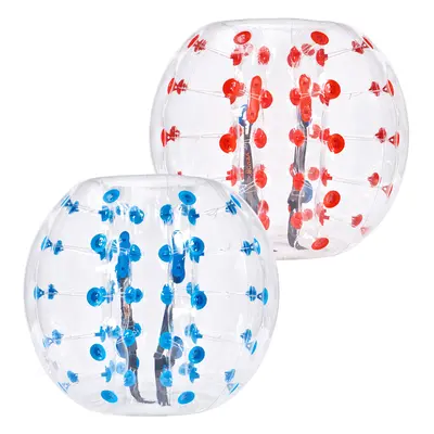 (Transparent Red Dots & Blue Dots, 2pcs) VEVOR Inflatable Bumper Ball PVC Sumo Zorb Ball for Tee