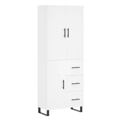 (white, door drawers) vidaXL Highboard Sideboard Storage Cabinet Side Cabinet White Engineered W