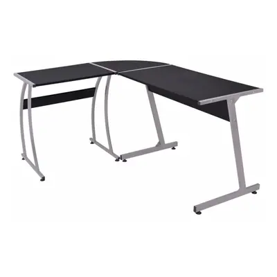 vidaXL Black L-Shaped Corner Desk | Home Workstation