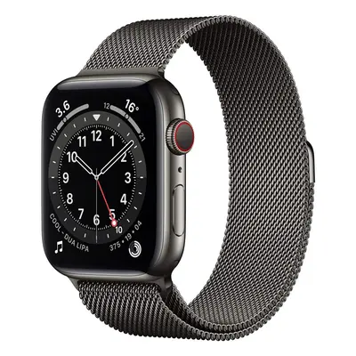 Apple Watch Series GPS + Cellular, 44mm Graphite Stainless Steel Case with Graphite Milanese Loo