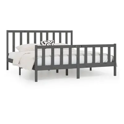 (grey, x cm) vidaXL Solid Wood Bed Frame Home Wooden Bedstead Bed Base Multi Colours/Sizes