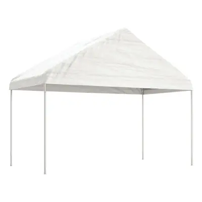 vidaXL Gazebo Outdoor Canopy Marquee Garden Gazebo with Roof White Polyethylene