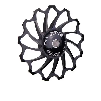 (Black) 4/5/6MM Lightweight High Strength Aluminum Alloy Ceramic Rear Paddle Guide Wheel MTB Roa