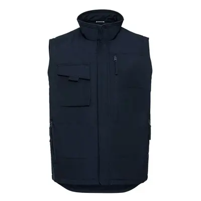 (XXL, French Navy) Russell Mens Heavy Duty Gilet