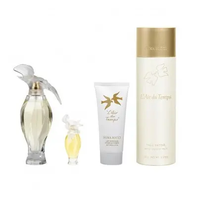 Nina Ricci L'Air Du Temps Pcs Set: 1.7 Edt Sp + 3.3 Body Lotion + 5.2 Talc Satine + Ml Parfum