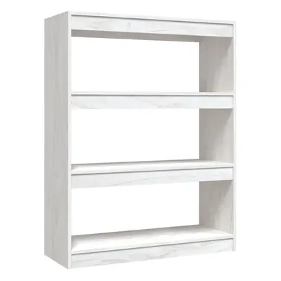 (white, x x cm) vidaXL Book Cabinet/Room Divider Storage Book Rack Bookshelf Solid Wood Pine