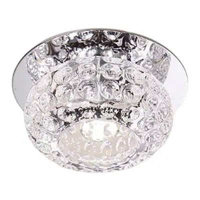 (Pure white, 3W) 3W 5W Modern Round Shape Warm White Pure White Crystal LED Ceiling Light Chande