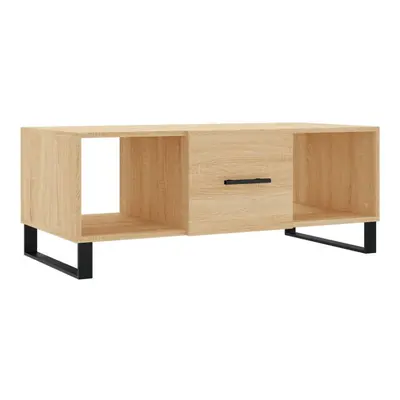 (sonoma oak) vidaXL Coffee Table Side Table Sofa Table with Storage White Engineered Wood