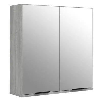 (Grey sonoma) vidaXL Bathroom Mirror Cabinet Vanity Unit Wall Cabinet Storage Wall Cupboard