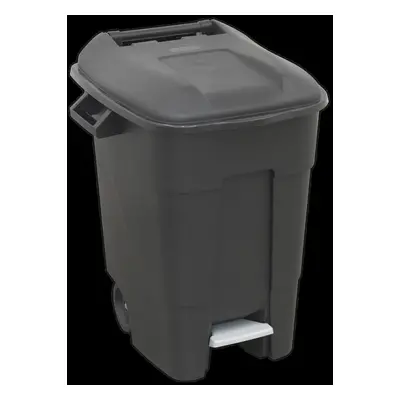 Refuse/Wheelie Bin with Foot Pedal 100L - Black