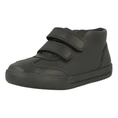 (UK Child, Black) Boys Clarks Hi Top School Shoes Mini Idol - G Fit