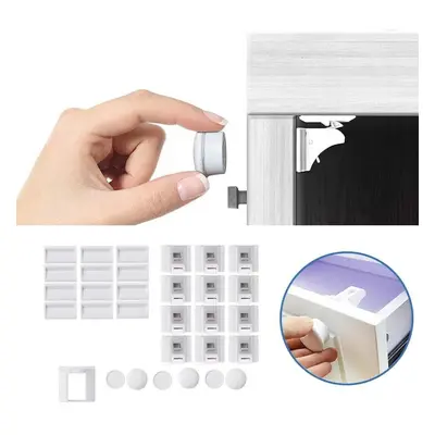 (12pcs Locks+3 Keys) 40pcs Locks+4 Keys/12pcs Locks+3 Keys Magnetic Child Lock Baby Safety Cabin