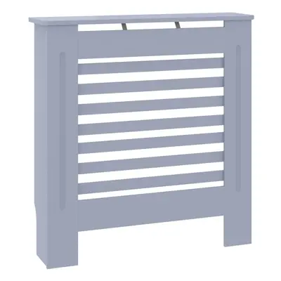 vidaXL MDF Radiator Cover Grey Heating Cabinet Heater Shelf Grill Furniture