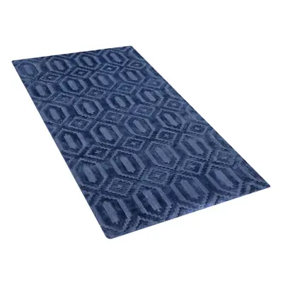 Viscose Rug x cm Navy Blue ADATEPE