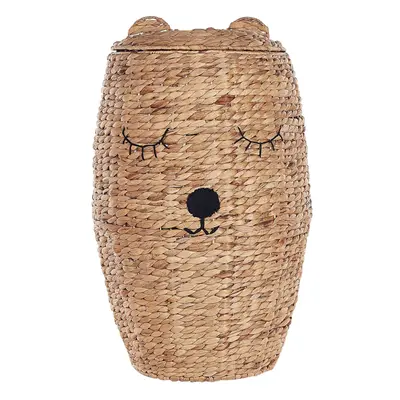 Water Hyacinth Wicker Bear Basket Natural SAMBUR