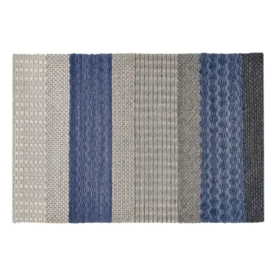 Wool Area Rug x cm Blue and Grey AKKAYA