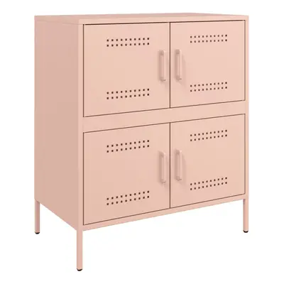 vidaXL Sideboard Storage Cupboard Cabinet Home Organiser Highboard Pink Steel