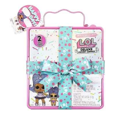 L.O.L. Surprise! Deluxe Present Surprise Toy - Limited Edition Doll & Sister in Party Gift Box P