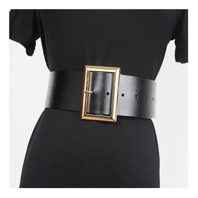 Solid Real Leather Wide Waist Belt Large Plus Size Split Leather Corset Strech Belt Women All-ma