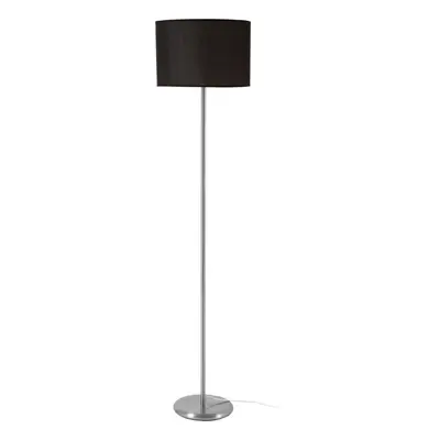 Forma Floor Lamp, Stainless Steel, Black Fabric Shade