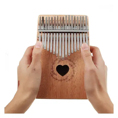 17 Keys Wood Kalimba Sapele Material Thumb Piano Finger Percussion With Tuning Hammer