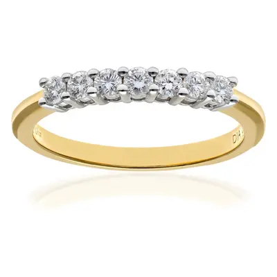 (N) Jewelco London 18ct Diamond Yellow Gold Eternity Ring, H/SI Certified Diamonds, Round Brilli