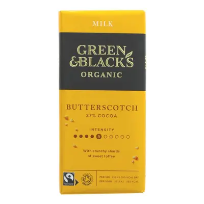 Green & Blacks Milk Chocolate & Butterscotch -90g ( pack of )