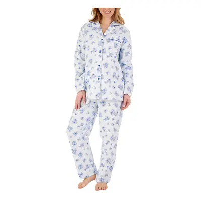 (Blue, 24/26) Slenderella PJ88213 Women's Floral Cotton Pyjama Set