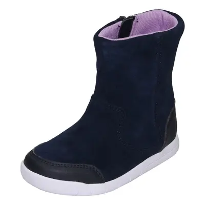 (Navy, UK Child) Girls Clarks Casual Boots Emery Rise - G Fit