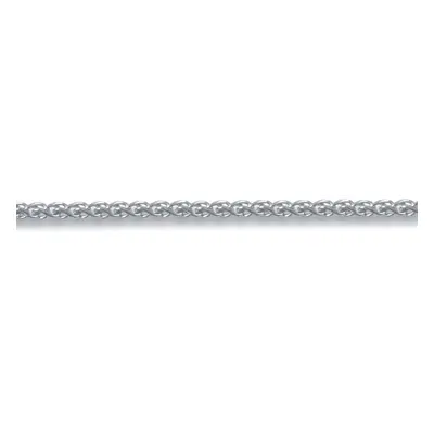 (20) Jewelco London Unisex Solid 18ct White Gold Spiga 1mm Gauge Pendant Chain Necklace