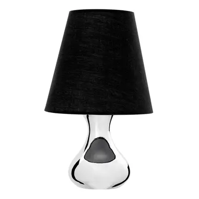 Premier Housewares Nell Black Fabric Shade Table Lamp