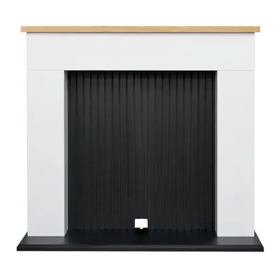 Adam Innsbruck Stove Fireplace in Pure White & Black, Inch