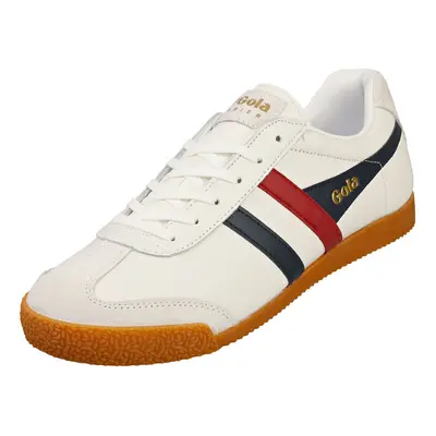 Gola Harrier Mens Casual Trainers in White Navy Red - UK