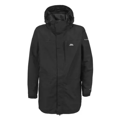 (XXS, Black) Trespass Mens Edwin Hooded Full Zip Waterproof Coat/Jacket