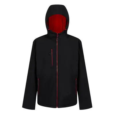 (3XL, Black/Classic Red) Regatta Mens Navigate Layer Soft Shell Jacket