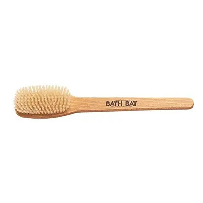 Kent FD5 Bath Bat Brush Natural White Bristle Beechwood Handle