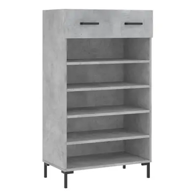 (concrete grey) vidaXL Shoe Cabinet Shoe Cupboard Shoe Rack High Gloss White Engineered Wood