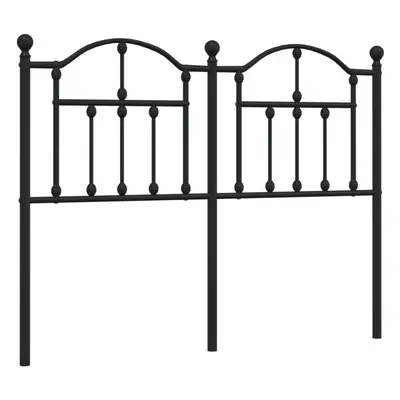 (black, cm) vidaXL Metal Headboard for Bedroom Bed Header Bed Headboard Tall Headboard