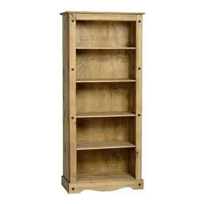 Corona Tall Bookcase - Distressed Waxed Pine