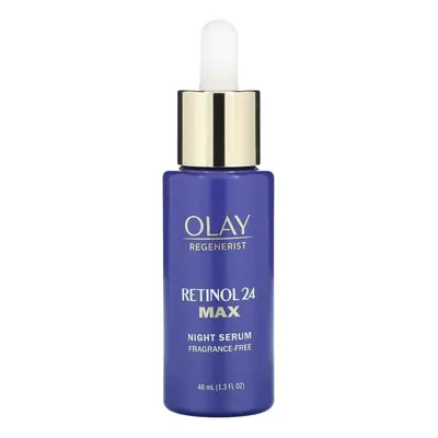 Olay, Regenerist, Retinol 24, Night Serum, Fragrance-Free, 1.3 fl oz (40 ml)