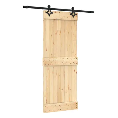 vidaXL Sliding Door Barn Door with Hardware Set Interior Door Solid Wood Pine