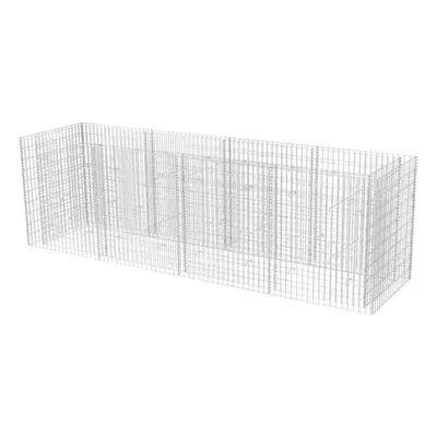 vidaXL Gabion Raised Bed Steel 360x90x100cm Outdoor Garden Planter Wall Basket