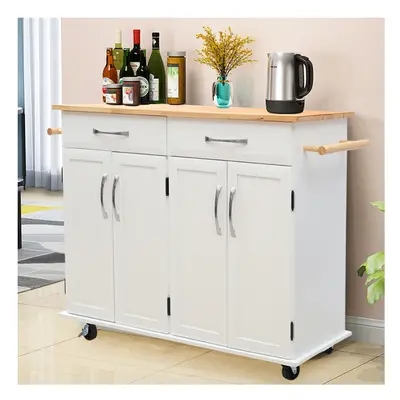 Large Catering Trolley Cart with Drawers and Cabinets