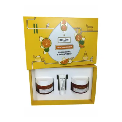 Decleor Green Mandarine Exfoliate Mask 50ml Antidote Serum 10ml, SunKiss Cream 50ml