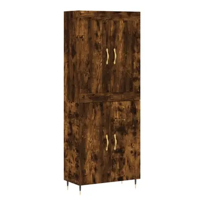 (smoked oak, doors) vidaXL Highboard Sideboard Storage Cabinet Home Side Cabinet Engineered Wood