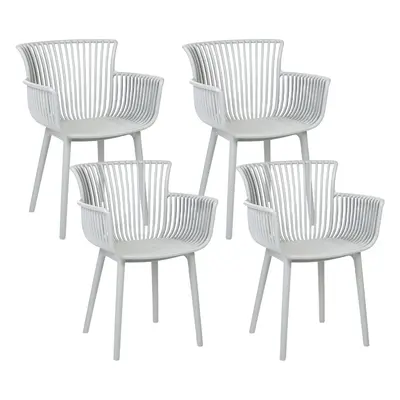 Set of Garden Chairs PESARO Light Grey