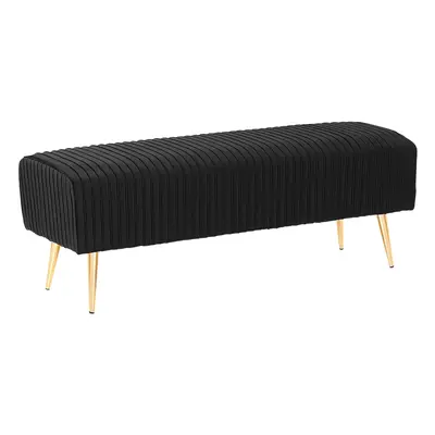 Velvet Bedroom Bench Black PATERSON